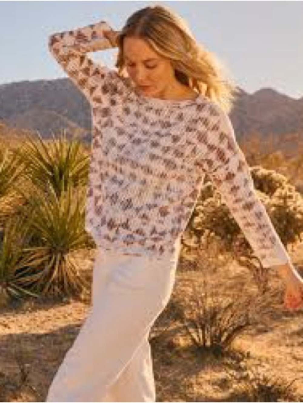 Nic+Zoe Lightweight Open-Knit Pullover Sweater - Neutral Mixed Hues